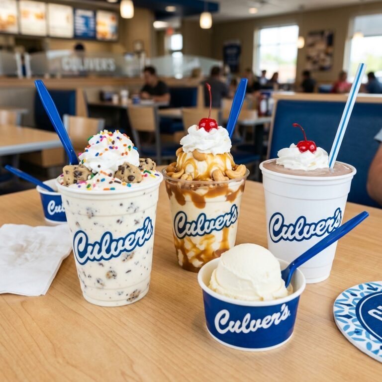Culver's Ice Cream Menu
